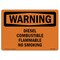 Signmission OSHA Sign, Diesel Combustible Flammable No Smoking, 14in X 10in Alum, 10" W, 14" L, Landscape OS-WS-A-1014-L-12044 - alternate 1